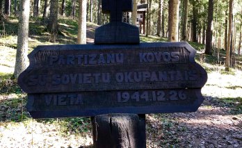 Antazavės šilo mūšio vieta, partizanų žeminės