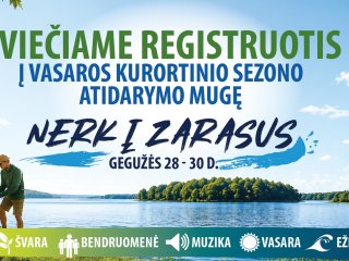 Kvietimas registruotis į vasaros kurortinio sezono atidarymo „Nerk į Zarasus“ mugę